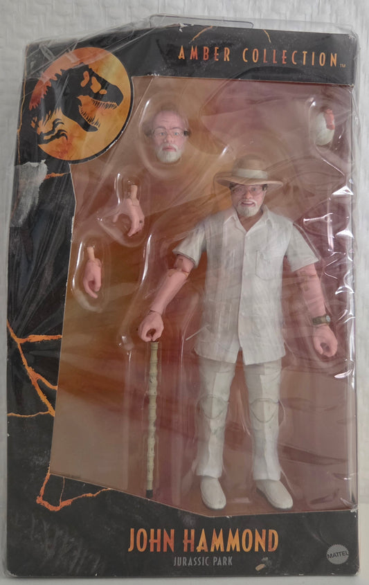Figurine John Hammond Jurassic Park Amber Collection Mattel 2021 – vue de face