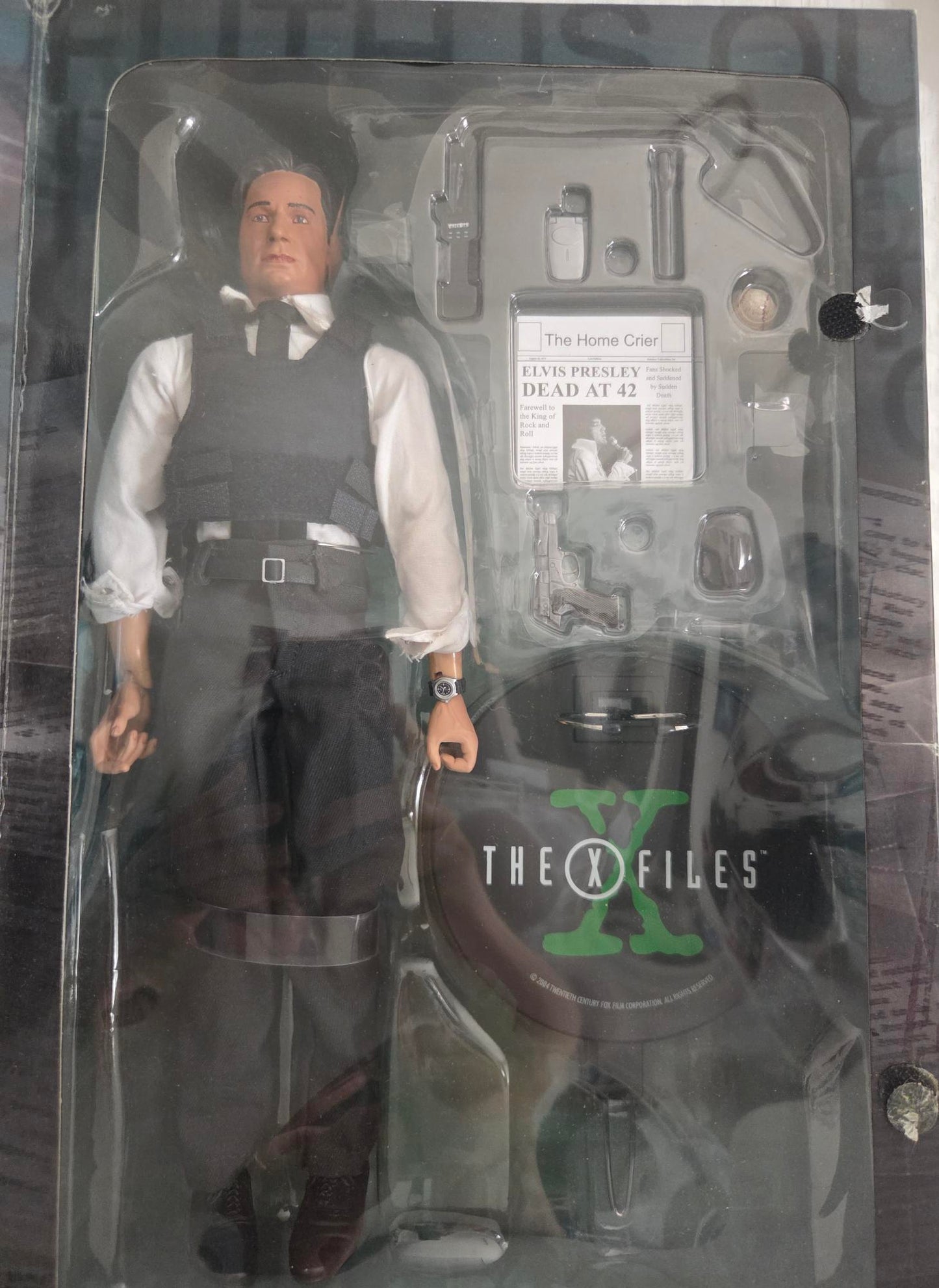 Figurine Fox Mulder X-Files Sideshow Collectibles – vue de dos vêtements en tissu