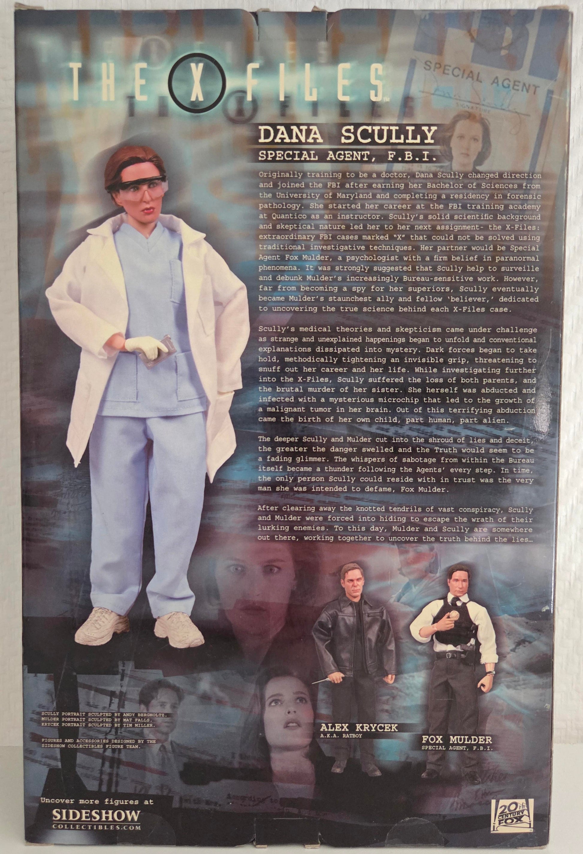 Figurine Dana Scully X-Files Sideshow 1/6 – accessoires inclus