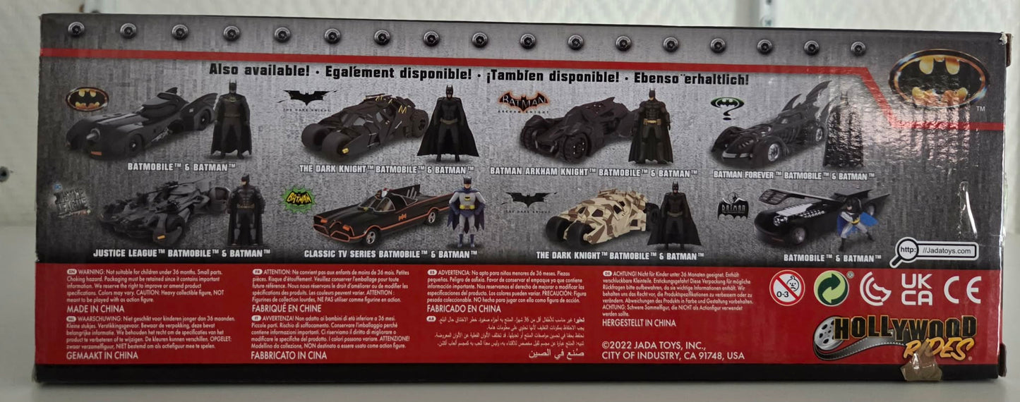 Batman & Batmobile – DC Jada Die Cast – Figurine et Véhicule Métallique Collector