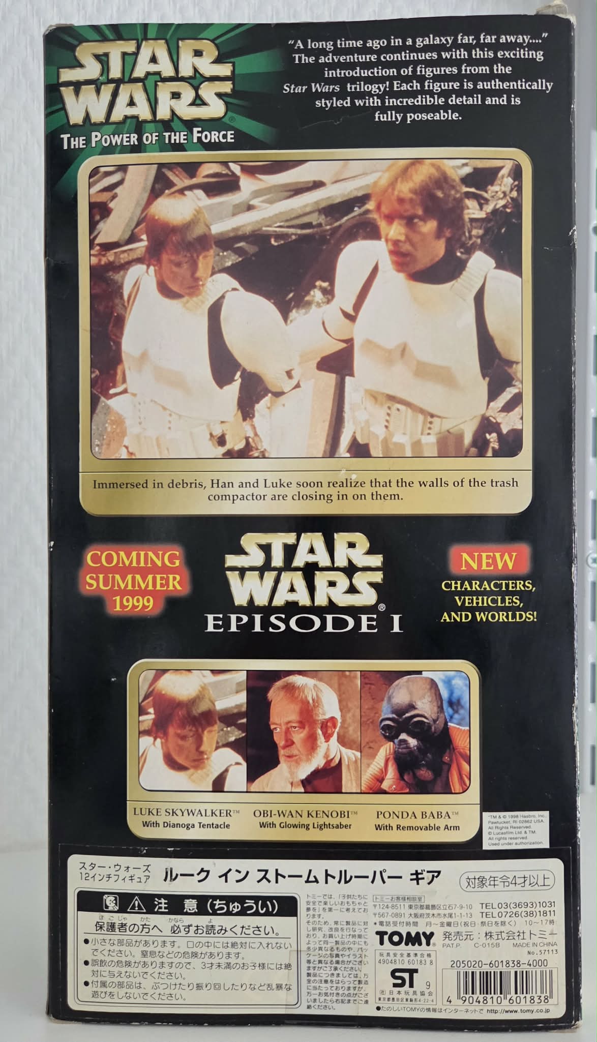 Star Wars – Luke Skywalker with Dianoga Tentacle – The Power of the Force – Hasbro