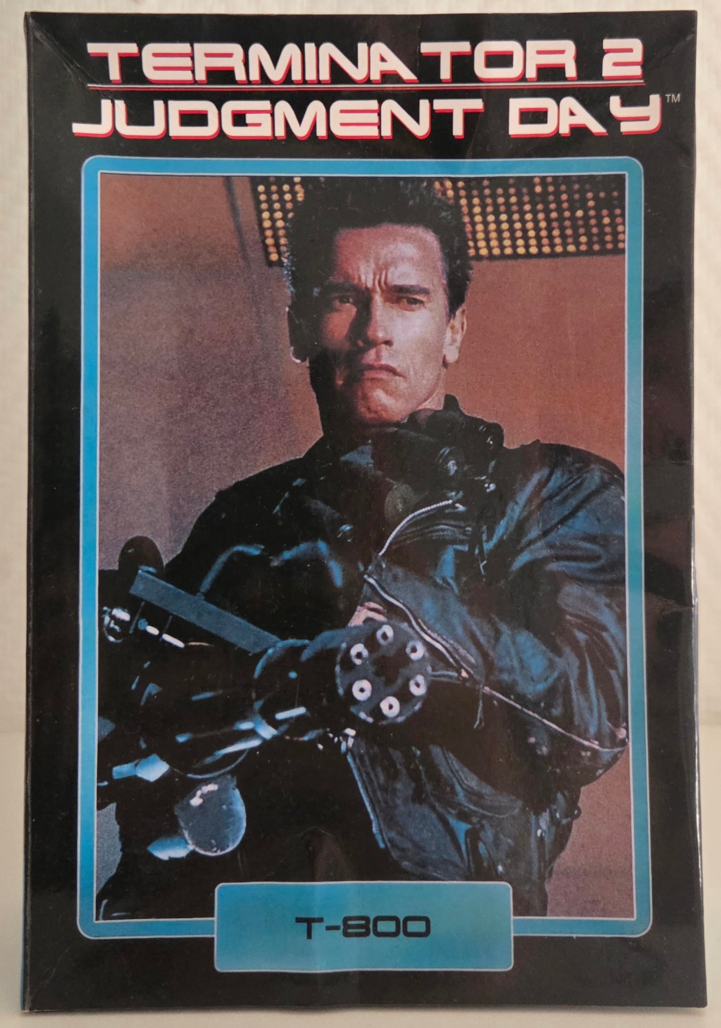 Boîte d'origine figurine T-800 NECA – Terminator 2 Judgment Day, face avant avec photo du T-800